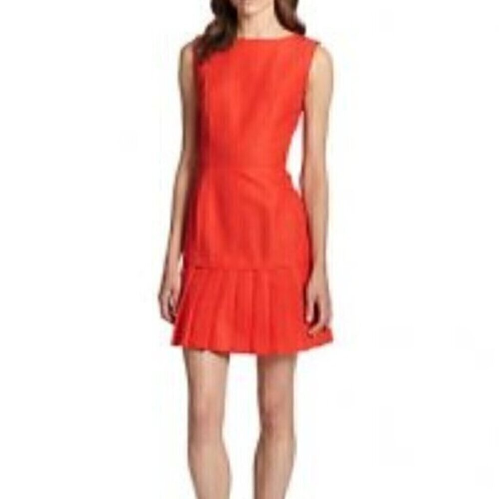 SUNO orange dress pleated - Celebrity spotted size 8